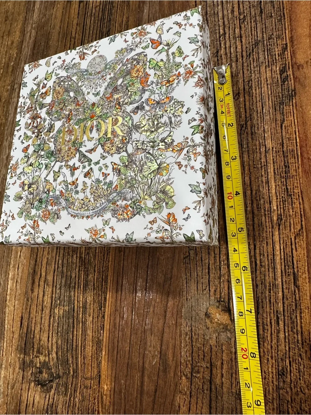 Dior White Floral Gift Box with Gold Logo